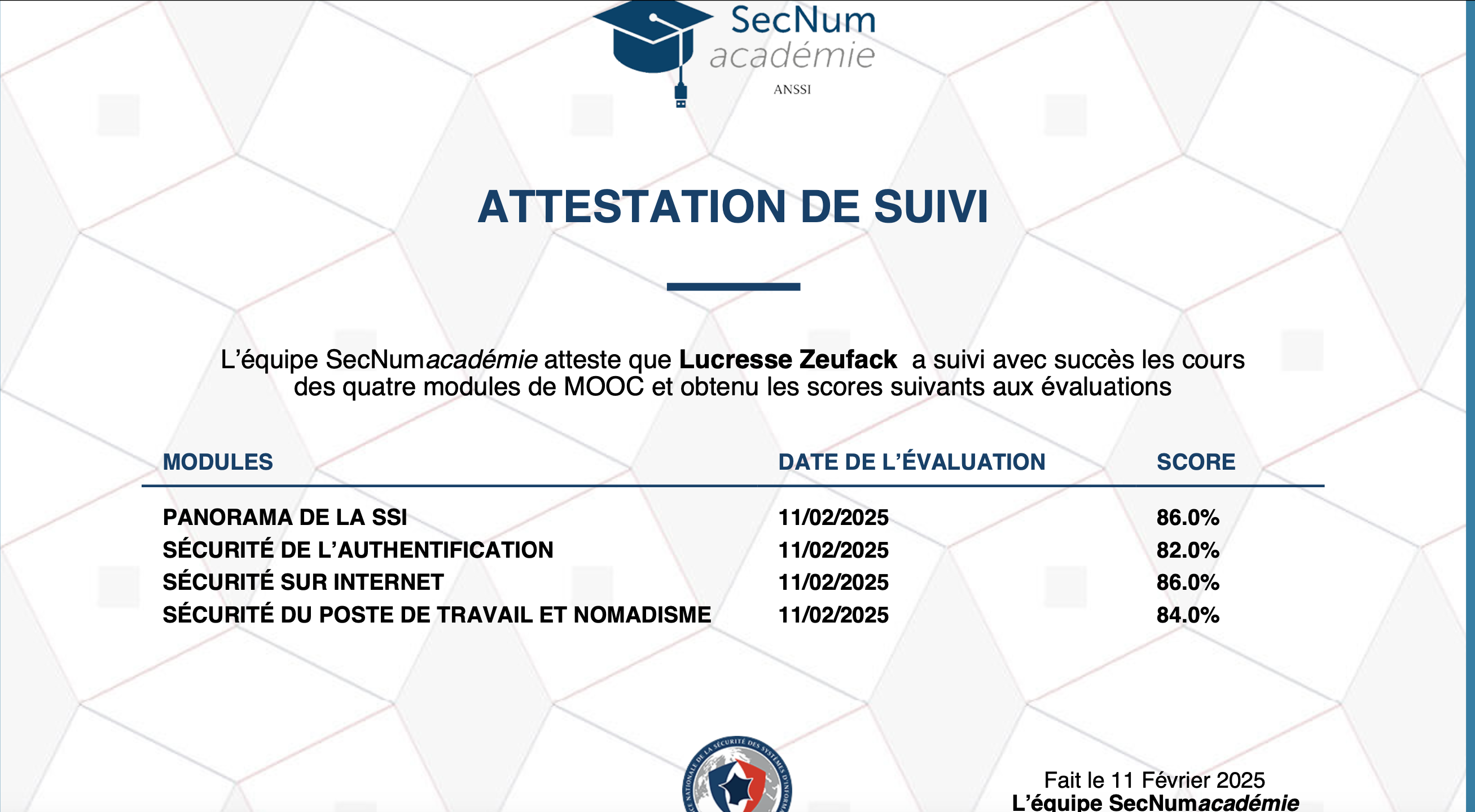 Certification ANSSI